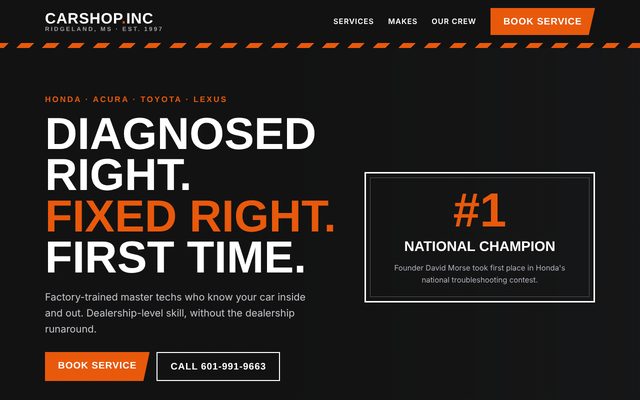 Option 2 homepage preview